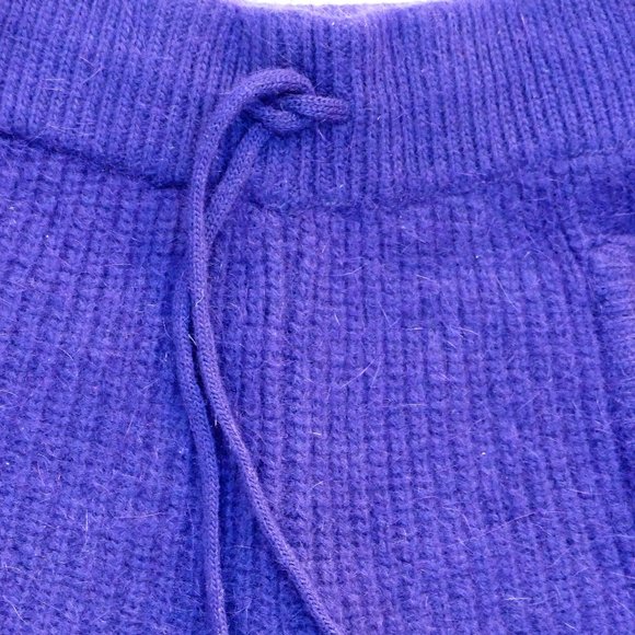 The Style PURPLE Angora Wool Blend Belted Shorts - Picture 3 of 16